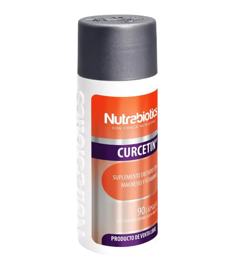 Curcetin Cúrcum Magnesio Quercetinay  Vitamina C Nutrabiotics 90 Cápsulas  1