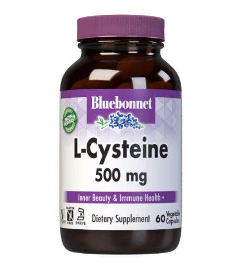 L-Cisteína Bluebonnet 500 mg – 60 Cápsulas Vegetales