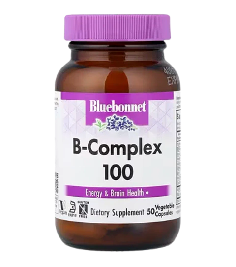 Complejo B-100 Bluebonnet – 50 Cápsulas Vegetales