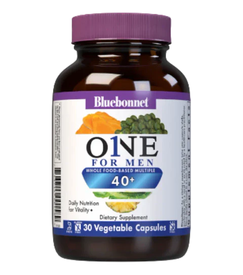 Multivitamínico Bluebonnet ONE for Men 40+ – 30 Cápsulas