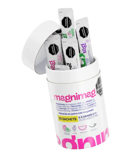 Magnimag Healthy America  Magnesio en Polvo, 30 Sobres de 8,5 g