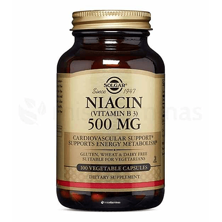 Niacina 500 mg Solgar Vitamina B3 