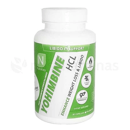 Yohimbine HCL 3 mg Nutrakey 90 Capsulas