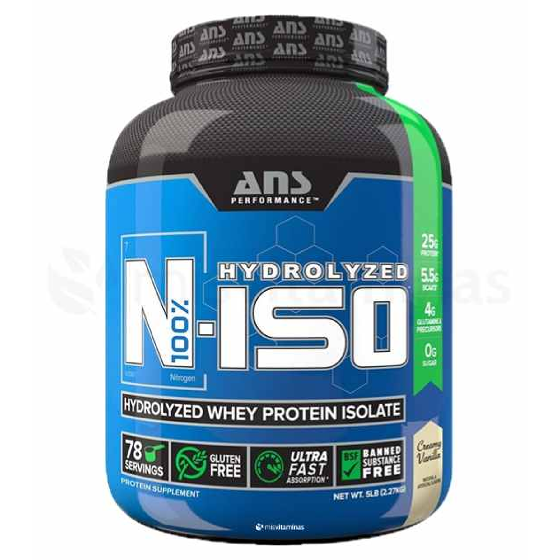 N ISO 100 Hydrolyzed Whey Protein Isolate ANS 