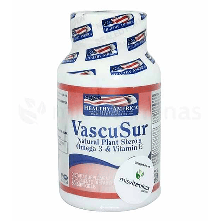 Vascusur Natural Plant Sterols Omega 3 Y Vitamina E 60 Softgels 