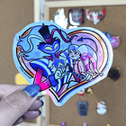 Helluva Boss - Ozzie y Fizzy Sticker Efecto Tornasol  3