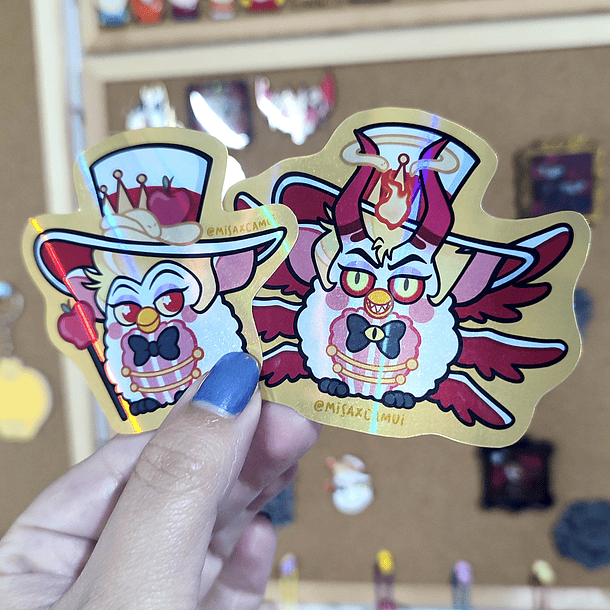 Hazbin Hotel - Furcifer Stickers Efecto Tornasol  1