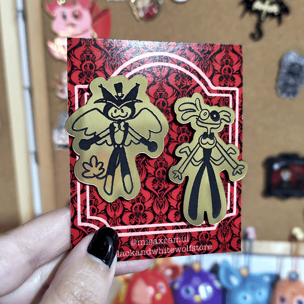 Hazbin Hotel - Doodles Husk y Angel pines lamicoid 3