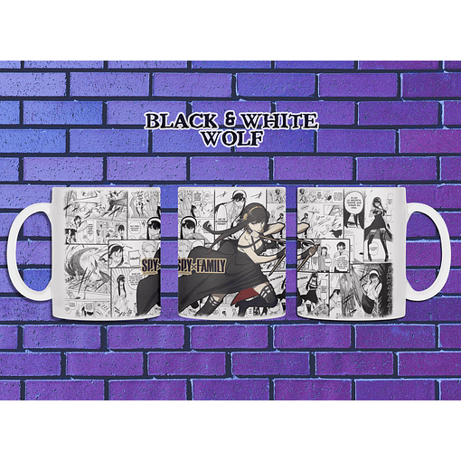 Spy x Family - Yor Forger Tazón BlackandWhite Wolf 