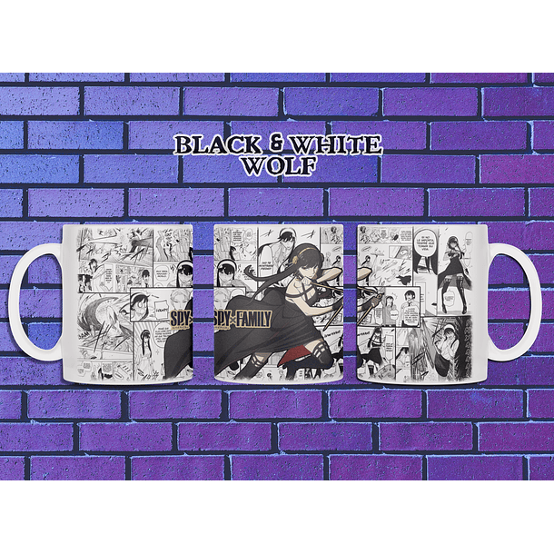 Spy x Family - Yor Forger Tazón BlackandWhite Wolf 