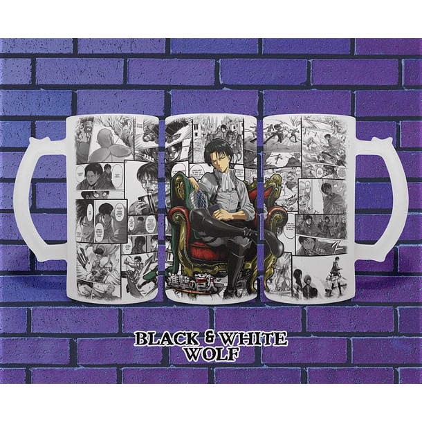 Shingeki no Kyojin - Levi Shopero BlackandWhite Wolf 