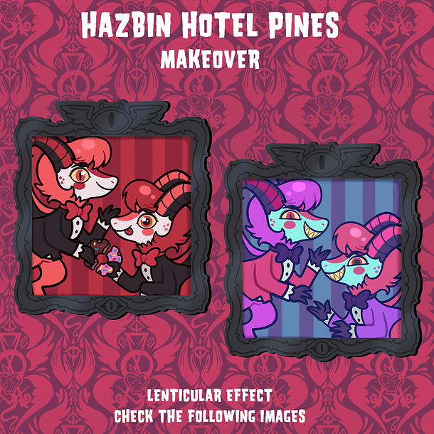 Hazbin Hotel - Razzle y Dazzle Pin Lenticular Fanart 1