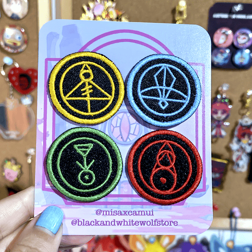 La Casa Búho - 4 Glifos Parches Bordados 