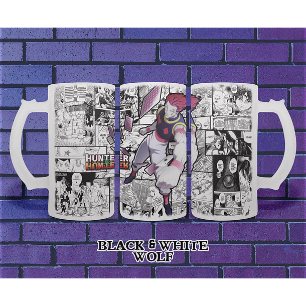 HunterxHunter - Cazador X - Hisoka Shopero BlackandWhite Wolf 