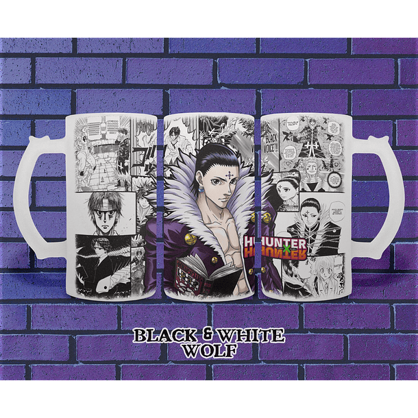 HunterxHunter - Cazador X - Kuroro Shopero BlackandWhite Wolf 