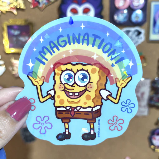 Bob Esponja - Imagination! sticker Holográfico