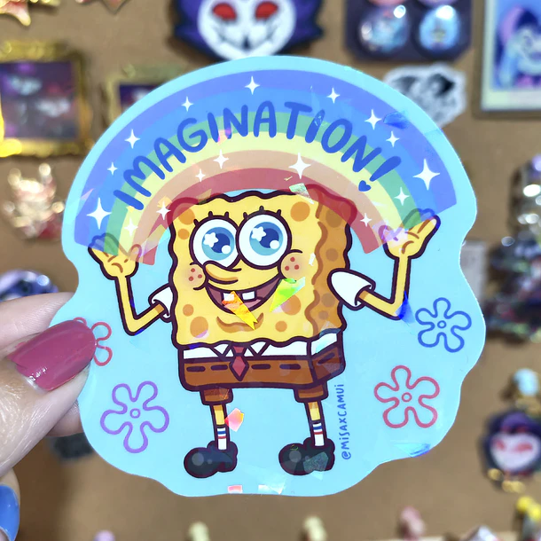 Bob Esponja - Imagination! sticker Holográfico 2