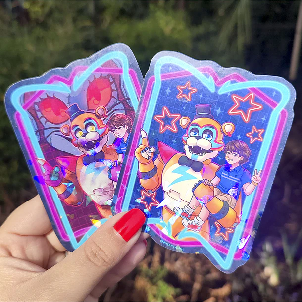 Fnaf - Glamrock Freddy Sticker Holográfico 6
