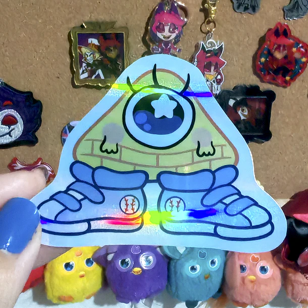Gravity Falls - Bill chiquito Sticker Holográfico  3