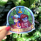 Gravity Falls - Dipper y Mabel Sticker Holográfico 2