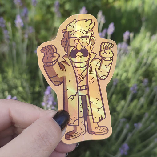 Gravity Falls - Stanford Estatua Sticker Holográfico 