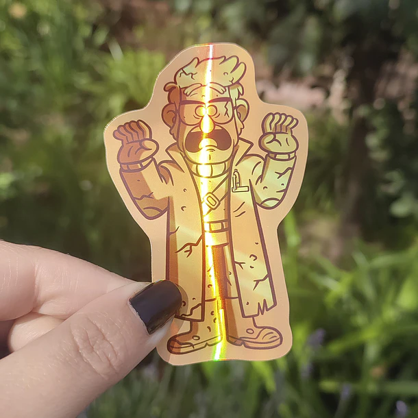 Gravity Falls - Stanford Estatua Sticker Holográfico  4