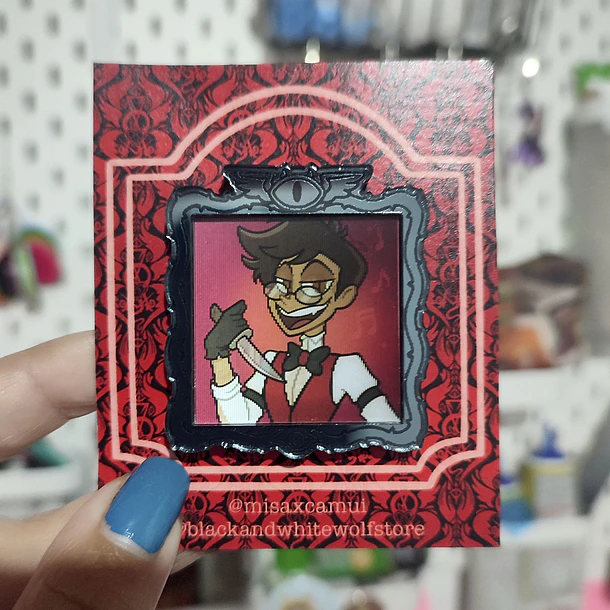 Hazbin Hotel - Alastor Humano Pin Lenticular  2
