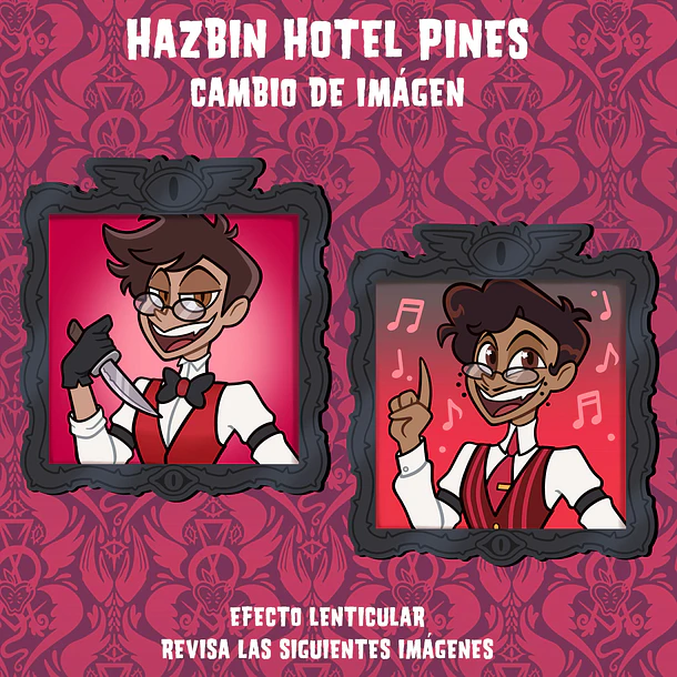Hazbin Hotel - Alastor Humano Pin Lenticular  1
