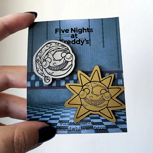 FIVE NIGHTS AT FREDDY'S - SOL y Luna PIN LAMICOID
