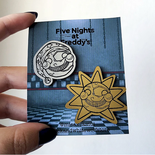 FIVE NIGHTS AT FREDDY'S - SOL y Luna PIN LAMICOID 1