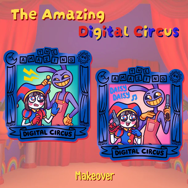 El asombroso Circo Digital - JAX Y Pomni Pin Lenticular  1