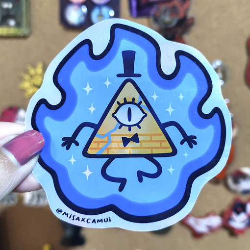 Gravity Falls - Bill Cipher en Llamas Sticker