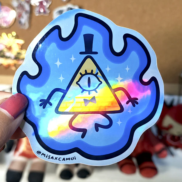 Gravity Falls - Bill Cipher en Llamas Sticker 4