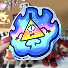 Gravity Falls - Bill Cipher en Llamas Sticker 5