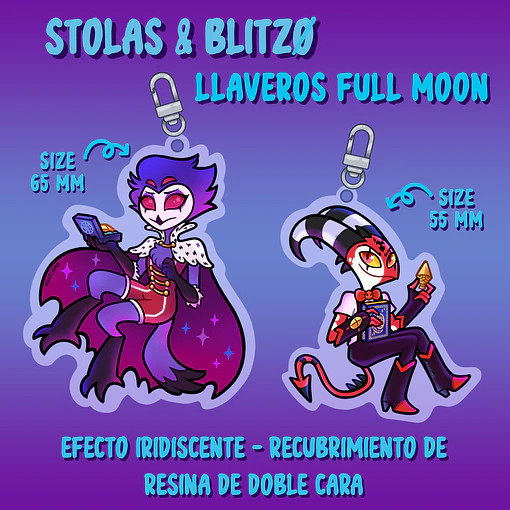 Helluva Boss - Full Moon Stolas y Blitzø llavero