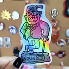 Gravity Falls - Stanley y Stanford Estatuas Sticker Holográfico  3