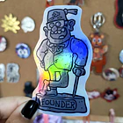 Gravity Falls - Stanley y Stanford Estatuas Sticker Holográfico  4