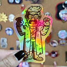 Gravity Falls - Stanley y Stanford Estatuas Sticker Holográfico  5