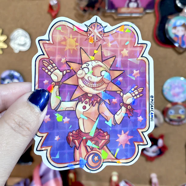 FNAF - Sol y Luna STICKER HOLOGRÁFICO 4
