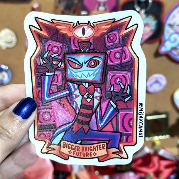 Hazbin Hotel - Vox y Vincent Stickers  2