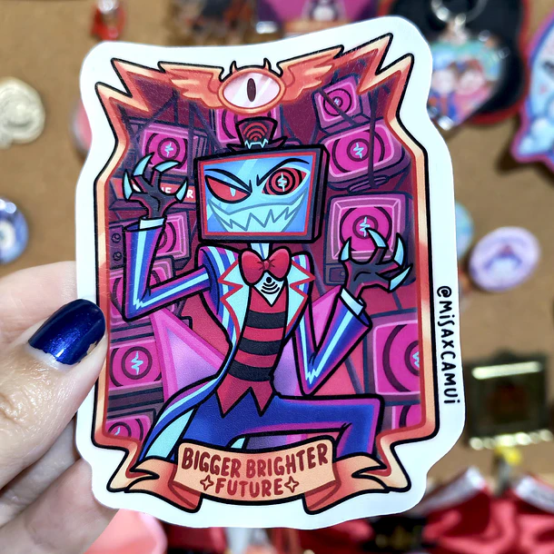 Hazbin Hotel - Vox y Vincent Stickers  4