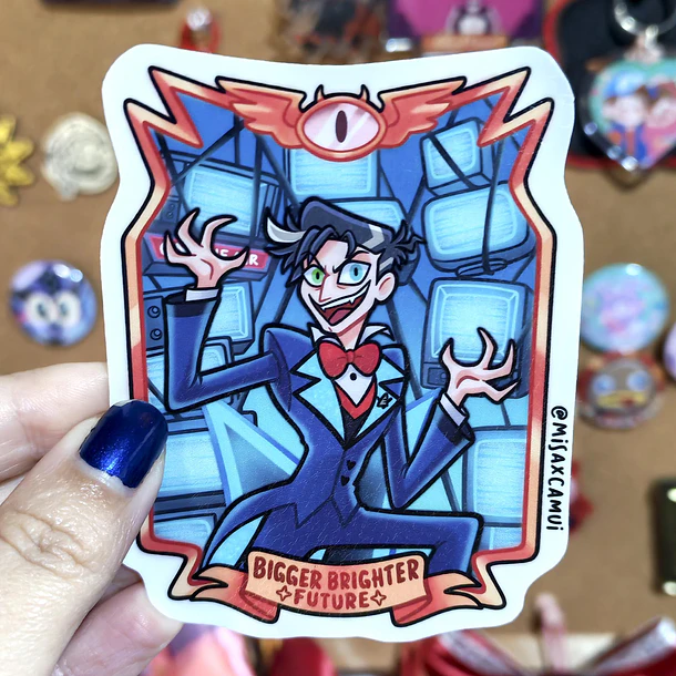 Hazbin Hotel - Vox y Vincent Stickers  5