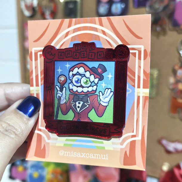 EL ASOMBROSO CIRCO DIGITAL - PINES LENTICULAR FANART Caine 2