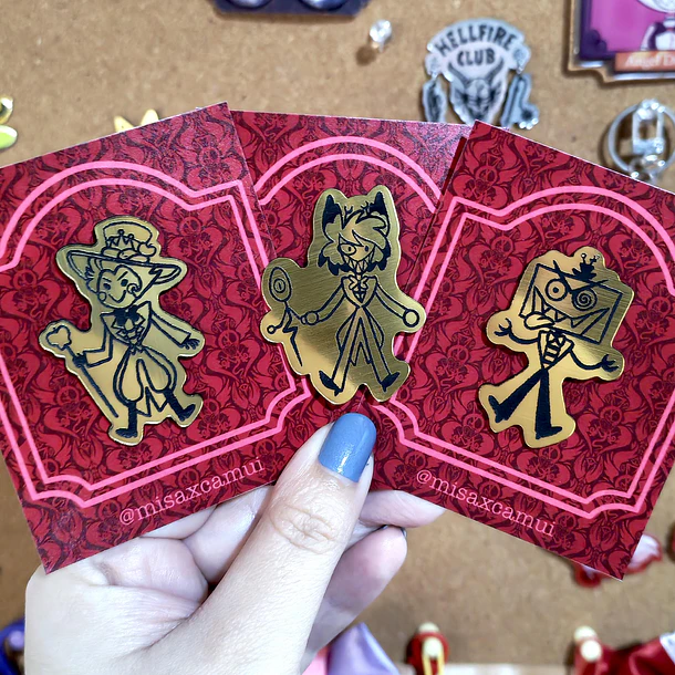 HAZBIN HOTEL - DOODLES Alastor, Lucifer y Vox PINES 1
