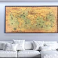 Mapa Mundi Naútico Vintage 50x100 Cm Póster 300 Gr - Miniatura 1