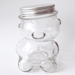 2 Frascos de vidrio forma de oso 120 ml