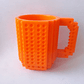 Tazón Taza Mug Tipo Lego Naranja - Miniatura 3