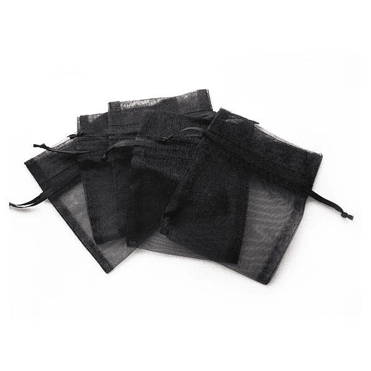 Bolsas de organza 9 x 12 cm 100 unidades - Negro