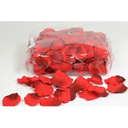 Pétalos de rosa artificial color rojo 150 unidades