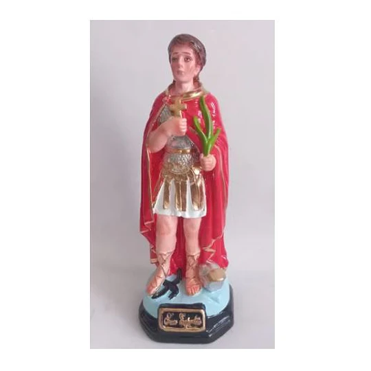 Figura De San Expedito 15 Cm - Estatuilla De Resina Multicolor Para Decoración Y Devoción